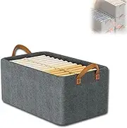 Cation Multi-Functional Folding Wardrobe, Drawer Type Wardrobes Storage Boxes, Closet Storage Boxes with Handles, for Clothing, Various Bedding (Gray,Without Cover)