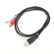 USB A 2.0 Male To 2 Rca Male AV plug connector Cable PC TV AUX Audio Video 1.5M