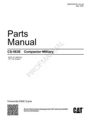 Caterpillar Cat CS 563E Compactor Military Parts Catalog Manual