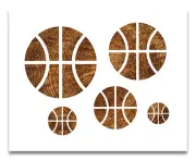 Basketball Stencil - 5 Sizes - Reusable Color, Draw, Paint Custom Stencil Art