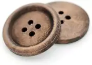 Wood Buttons 4 Holes round Wooden Button for Garment Sewing DIY Crafts B08 (15Mm