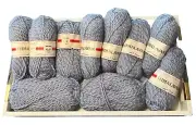 Vintage Lana Gatto Himalayan Wool Blend Knitting Yarn Made In Italy 10/50g Blue