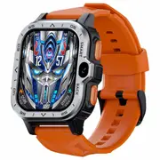 LOKMAT APPLLP 4 MAX Android Smartwatch Fitness Tracker, 2.02'' TFT Touch Screen, 4GB RAM 64GB ROM, Dual Camera - Orange