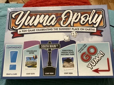 YUMA-OPOLY SEALED!!! BOARD GAME; LATE FOR SKYE, MINT! FREE POSTAGE!!!!!
