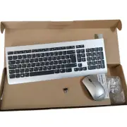 UK layout Silver wireless keyboard and mouse kit for Lenovo KBRFBU71