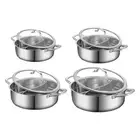 Hot Pot with Divider Cookware Induction Cooktop Portable Chinese Double Sided