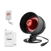 Fuers Alarm Siren Speaker Loudly Sound Alarm System Kits Wireless Home Alarm Siren Security Protection System With one Host speaker one Door / Windor Sensor one Remote Control