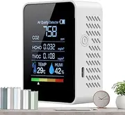 Air Quality Monitor, Portable Measurement Device, Clear Display, Accurate Sensor for Safety, Bedroom, Home, Grow Tents, CO2 Detection, Indoor Testing, Continuous Monitoring
