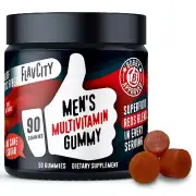 FlavCity Multivitamin Gummy for Men 90 Gummies - Mens Daily Multivitamin Supe...