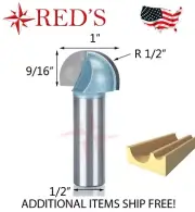 Tideway Carbide IND LC05021608 1" Dia 1/2" Radius Core Box 1/2" shank router bit