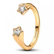 Pandora 163582C01-52 Shooting Stars Open Ring - 14k Gold-Plated, Size 52