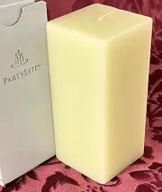 PartyLite LEMONGRASS 3 x 6 Square Pillar Candle K0691 New NIB Lemon Grass HTF