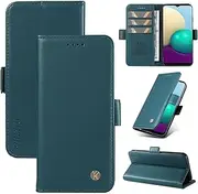 Samsung Galaxy A14 5G Compatible for Samsung Galaxy A14 5G Wallet Case with Card Holder Slot and Kickstand Waterproof PU Leather Magnetic Foldable Phone Cover for Men Women-Green