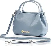 [Baroncelli] Italian Leather Purse for Women Genuine Soft Leather Medium Size Shoulder Crossbody Bag Made in Italy