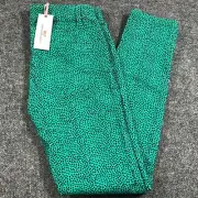 NEW Vineyard Vines Cord Pants Womens 00 (28x29) Camden Green Dot Print Corduroy