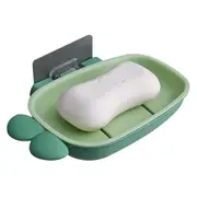 Wall Mounted Soap Rack Drain Soap Dishes Plastic Sink Storage Box Punch-free