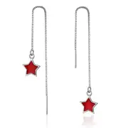 Scarlet Star Threader Earrings