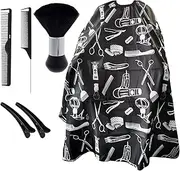 6 Packs Professional Long Hair Cutting Cape 55 x 63 inches Salon Haircut Apron Barber Cape Water and Stain Resistant Black, Black, 55 x 63 Inch