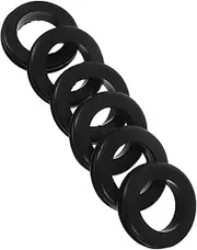 6 Pack Rubber Flat Washers for Wiring Cable Protection Management Grommets for Wires Electrical Sealing Washers Black