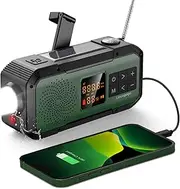 Portable NOAA Weather Alert Radio Waterproof Bluetooth Speaker,Auto Scan AM FM Radio with Flashlight,Strobe Light,Hand Crank Solar Emergency Radio,2000mAH Cell Phone Charger,Camping Survival Kit
