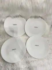 Mikasa Jenna Salad Plates 8.25" Set of 4 Bone China White MIKASA