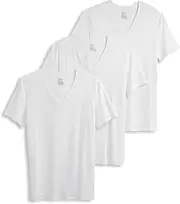 [Jockey] Men's Undershirt Smooth Fit Cotton Stretch V-Neck Undershirt - 3 Pack