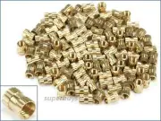 100pcs M3 6mm Solid Brass Knurled Nuts Threaded Embedded Round Insert