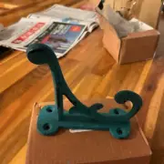 Cast Iron Double Wall Mount Farm House Coat Plant Hanger/Hook Teal Box Of Six (6