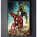 帆布繪畫超級英雄 MARVEL 牆壁按要求印刷 - HULK VS HULKBUSTER