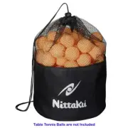 Nittaku Professional Manys Table Tennis Ball Bag, Fits Up to 200 Ping Pong Balls