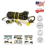 Premium 50FT Braided Polyester Vertical Lifeline - OSHA Compliant Safety System