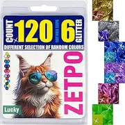 120 pcs Glitter Soft Cat Claw Caps for Cats Nail Claws 6X Different Random Colors + 6X Adhesive Glue + 6X Applicator, Pet Cap Tips Cover Paws Grooming Soft Covers (S)