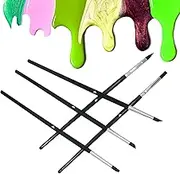 Sdanart Professional Silicone Rubber Tip Paint Pens Brushes，5pcs Silicone Paint Brush，Silicon Color Shapers Brushes，Rubber Paintbrush，Flexible Clay Sculpture Tools （Size 4）