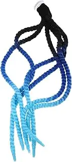 POPETPOP Suction Cup Ponytail, Motorcycle Helmet Pigtails, Curly Braids Hair Synthetic Fibre Tails Bicycle Helmet Braids