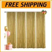 Glamorous Gold Sequin Backdrop Set, 2FT x 8FT Panels Perfect for Any Occasion