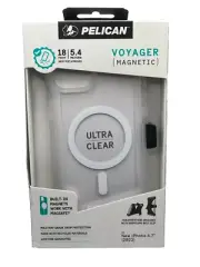 Pelican Voyager Case with Belt Clip Holster for Apple iPhone 15 Plus - Clear