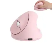 Wireless Mouse Ergonomic Vertical Pink Rechargeable Silent Upright Comfortabl...