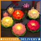 Romantic Love Mood Lamp Battery Operated LED Lotus Candles Buddha Table Lamps AU