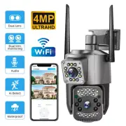 4MP Dual Lens HD WiFi IP Camera Wireless Outdoor CCTV PTZ Home Security IR Cam
