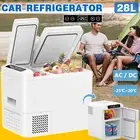 28L Car Fridge Dual Door Camping Fridge 12V Compressor RV Refrigerator Freezer