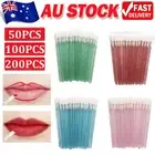 50-200PCS Disposable Glitter Lip Brush Lip Wands Gloss Wand Lipstick Brushes AUS