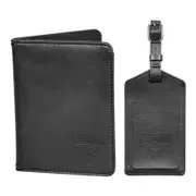 Essendon Bombers AFL PU Leather Passport Holder & Luggage Tag Set
