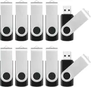 1GB USB Flash Drive 10 Pack, USB2.0 Thumb Drives Memory Stick Jump Drive with Li