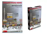 Dioramas Kit Mounting Miniart German Road Signs WW2 Ardennes Germany 1:3 5
