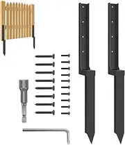 Fence Repair Kit - Fence Post Repair Kit | Heavy Metal Replacement Thickened Quick Easy Spikes for Ground Lawn Fencing Leaning Protection Repairing