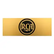 RCA Speaker Custom Made Aluminum Logo Badge 106mm(4.17")X39mm(1.53") GOLD