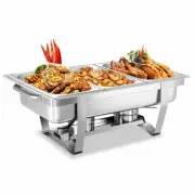 Bain Marie Bow Chafing Dishes Stainless Steel Buffet Warmer Stackable Set AU