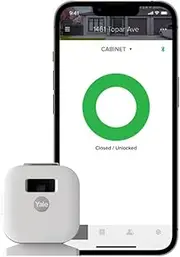 Yale Smart Cabinet Lock - Secure Medicine, Liquor, Cleaning Supply and Other cabinets. Child Proof. Magnet and Key Free Access with Your Phone or Apple Watch