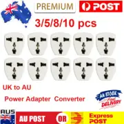 3/10 PCS Portable UK to AU Australia AC Power Adapter Plug Travel Converter NEW