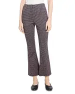 Theory Kick Flare Plaid Pants